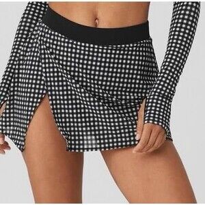 Alo Yoga Mesh Gingham Skort
